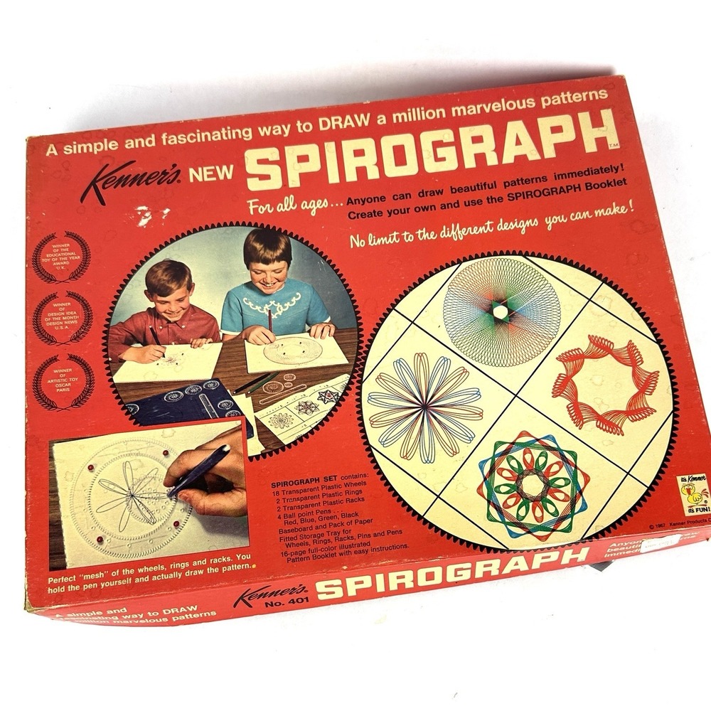 Kenner Spirograph No. 401 Vintage 1967 - Good Shape with Original Box and Manual